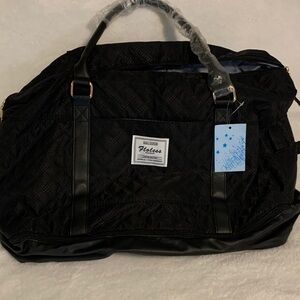Black Quilted Tote Bag